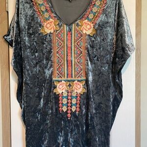 Andre by Unit Festival Bohemian Western Aztec Tunic PonchoFolkloric Embroidery